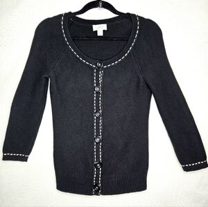 Ann Taylor Loft, black cardigan sweater. Size Small.